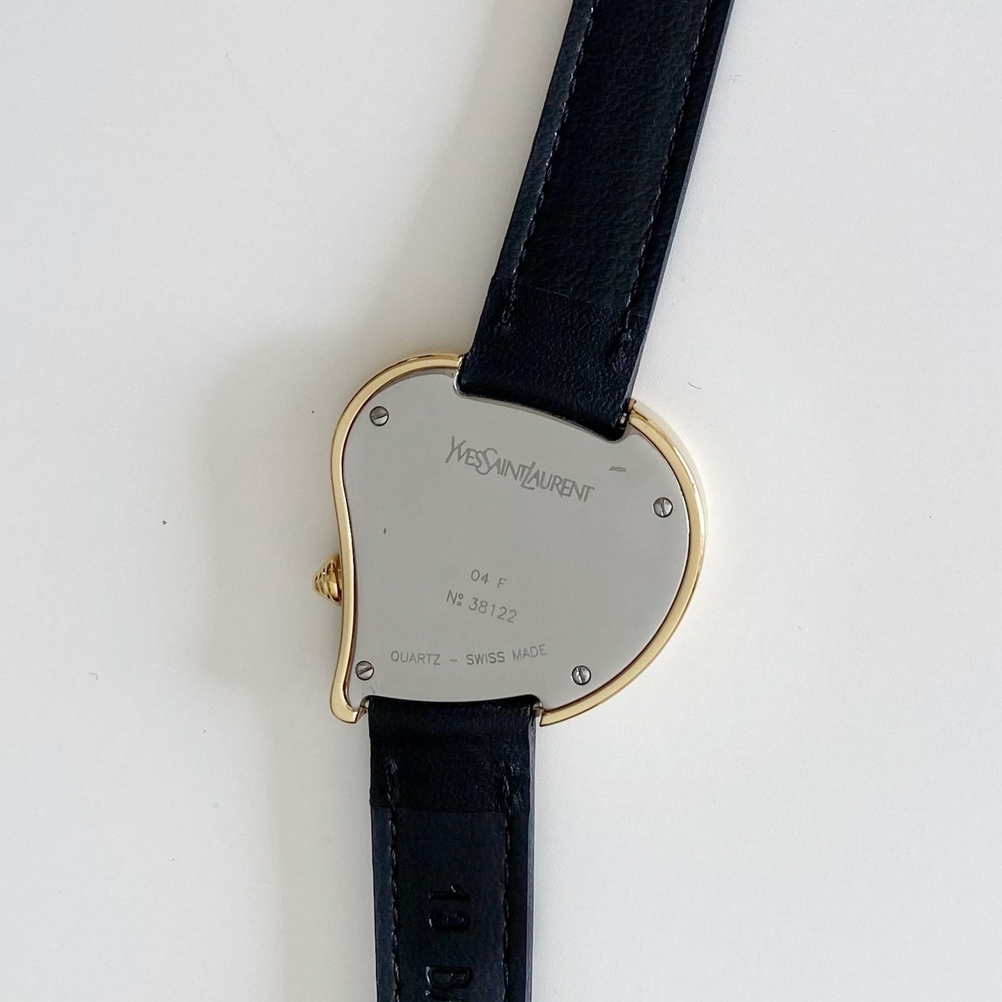 Yves Saint Laurent 1990s Heart Shaped Dial Gold Plated Watch