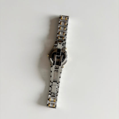 Gucci 1990s Black Dial Date Two Tone Watch