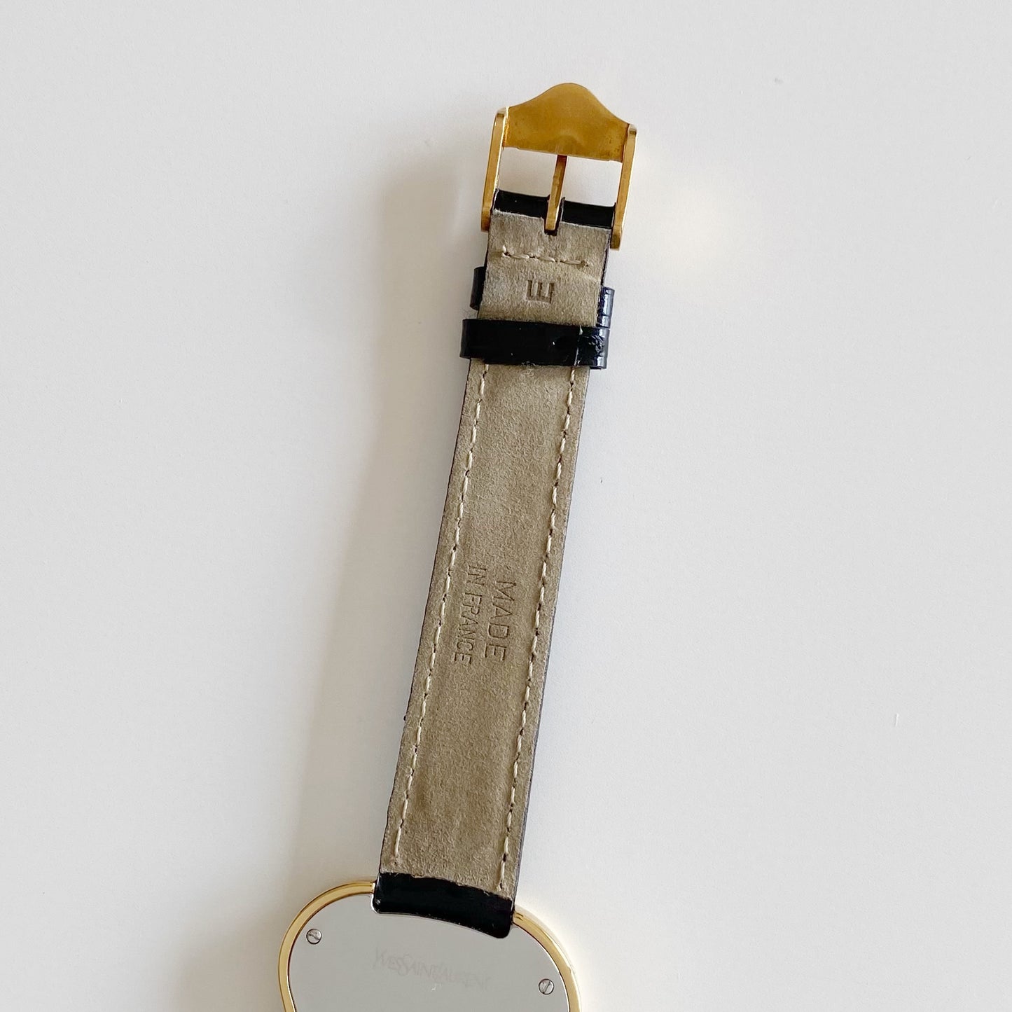 Yves Saint Laurent 1990s Heart Shaped Gold Plated Watch