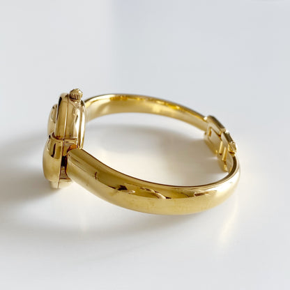 Gucci 1990s Gold Plated Bangle Watch