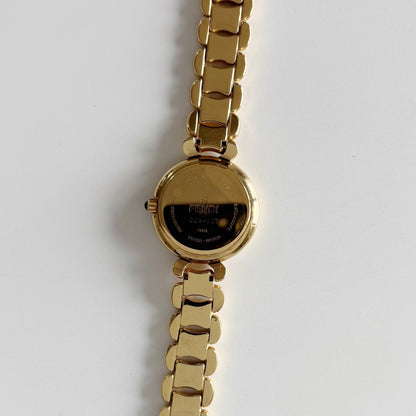 Fendi 1990s Seashell Dial Gold Plated Watch