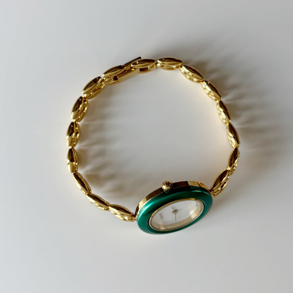Gucci 1990s Interchangeable Bezel Gold Plated Rice Chain Watch with 6 bezels, case (160mm)