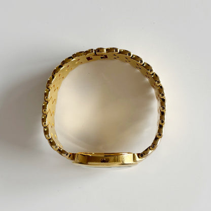 Dior 1990s Oval Dial Gold Plated Watch