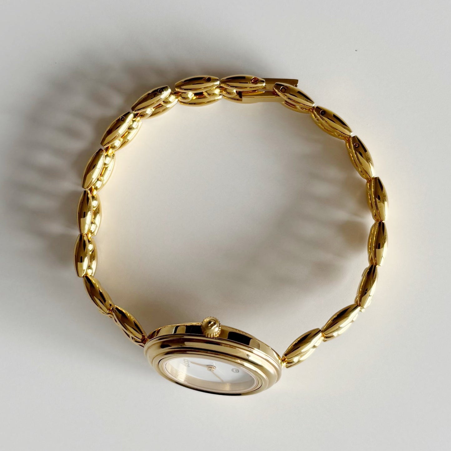 Gucci 1990s Interchangeable Bezel Gold Plated Watch with 6 bezels, case (165mm)