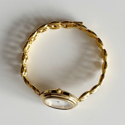 Gucci 1990s Interchangeable Bezel Gold Plated Watch with 6 bezels, case (165mm)