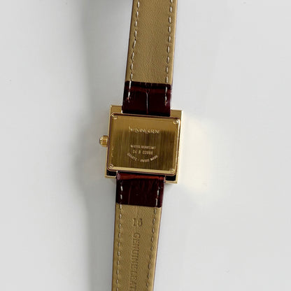 Yves Saint Laurent 1990s Square Dial Gold Plated Watch