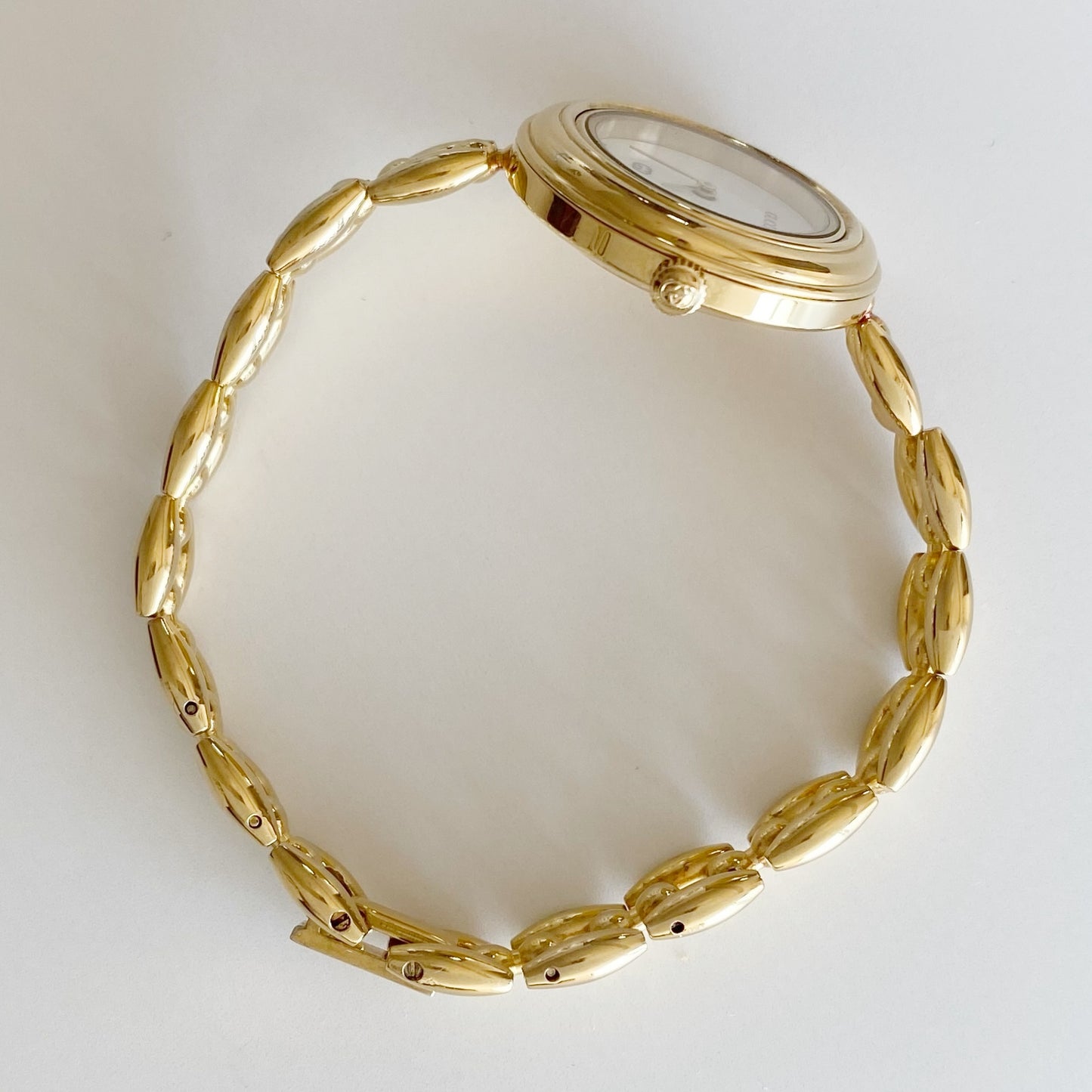 Gucci 1990s Interchangeable Bezel Gold Plated Watch with 6 bezels, case (165mm)