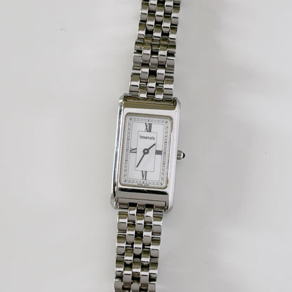 Tiffany Early 2000s Tank Stainless steel Watch