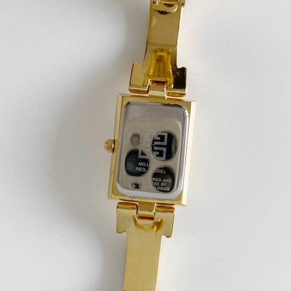 Givenchy 1990s Gold Plated Bangle Watch