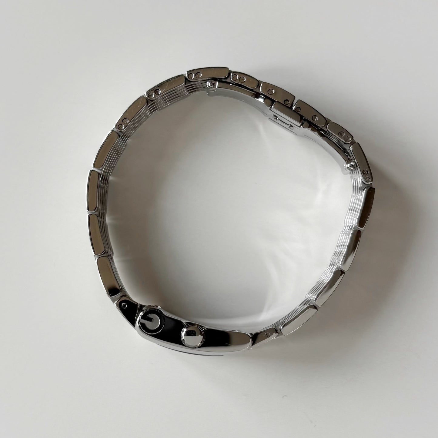 Gucci 1990s Rectangular Dial Silver Watch