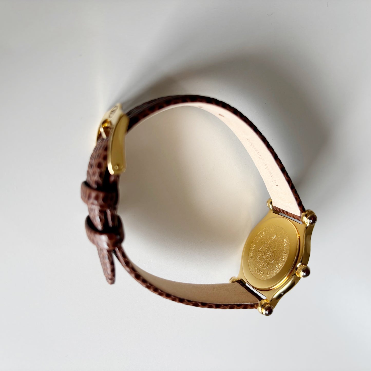 Gucci 1990s Gold Dial Gold Plated Watch