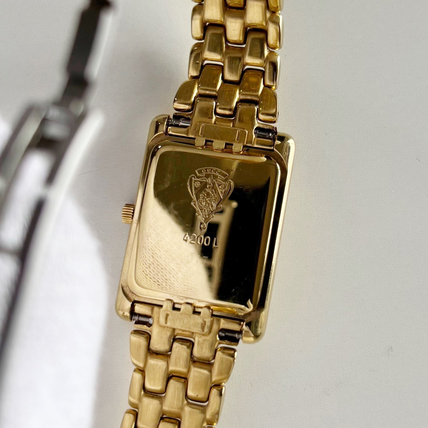 Gucci 1990s Tank Gold Plated Watch