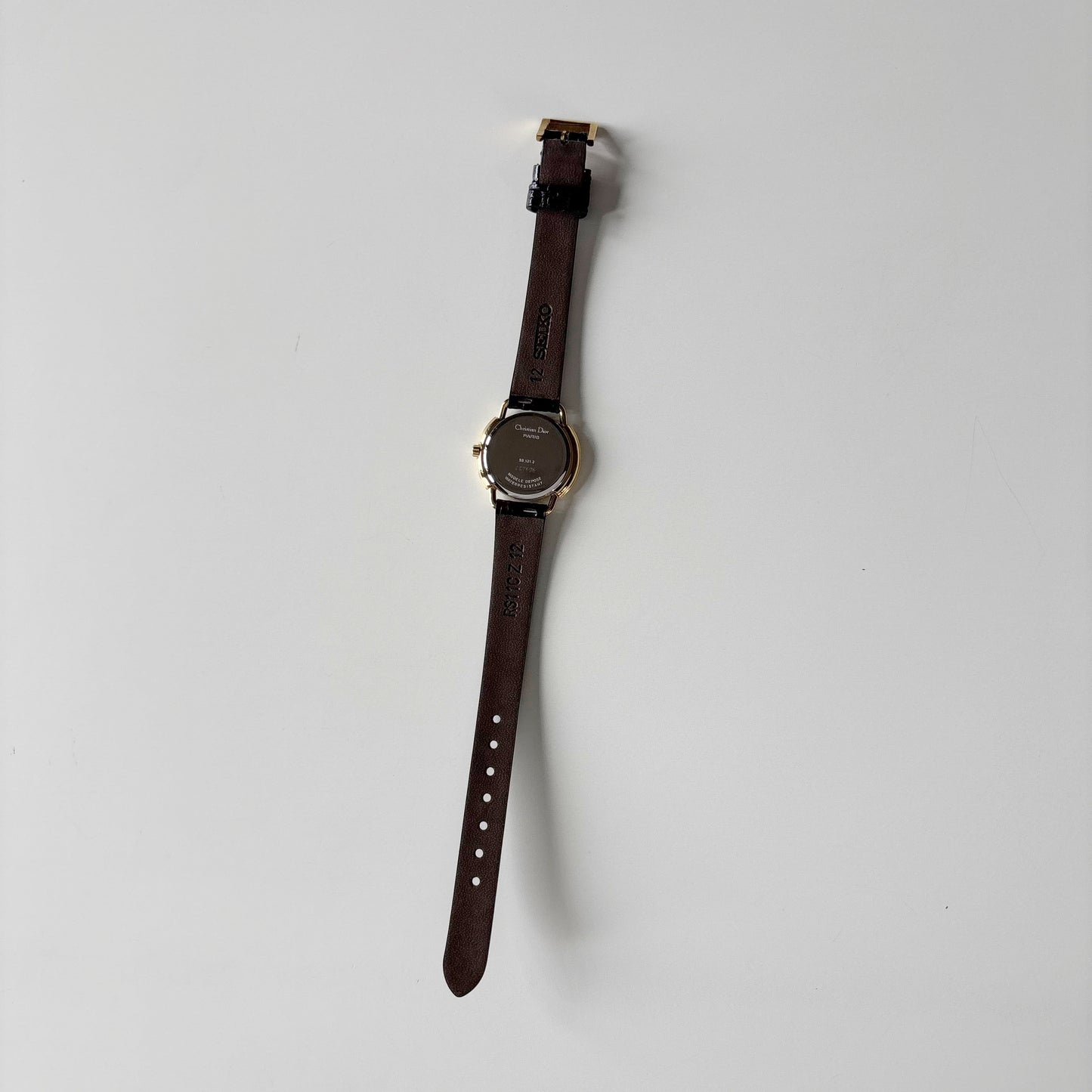 Dior 1990s Round Dial Gold Plated Watch