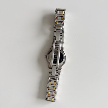 Gucci 1990s Date Round Dial Two Tone Watch