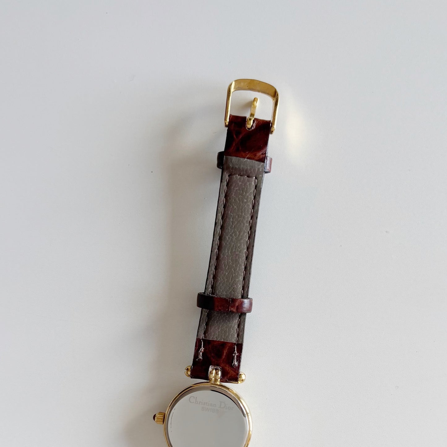 Dior 1990s Seashell Dial Gold Plated Watch