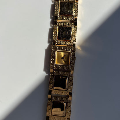 Dior 1990s La Parisienne Interchangeable Strap Gold Plated Watch
