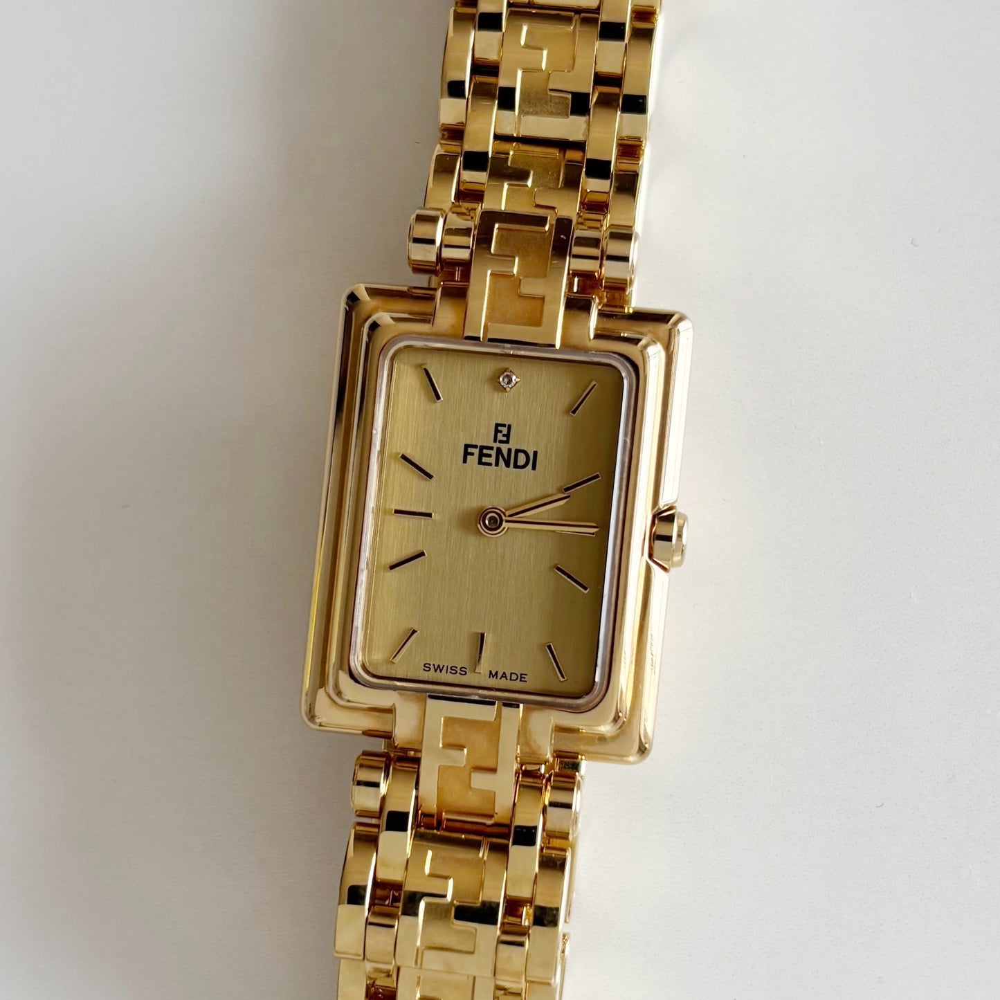 Fendi 1990s Gold Plated Watch Limited Edition (only 2,500 pieces made)