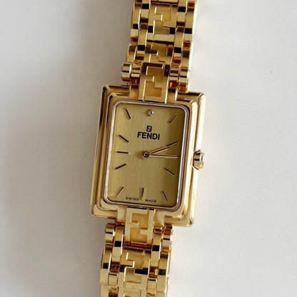 Fendi 1990s Gold Plated Watch Limited Edition (only 2,500 pieces made)