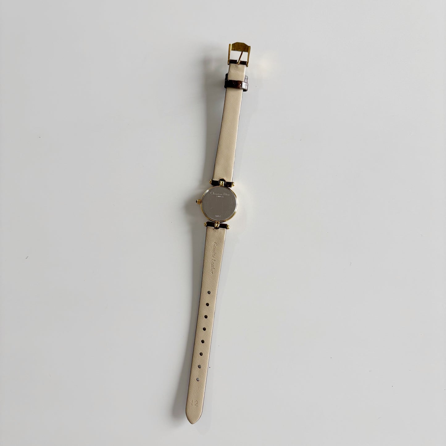 Dior 1990s Seashell Round Dial Gold Plated Watch