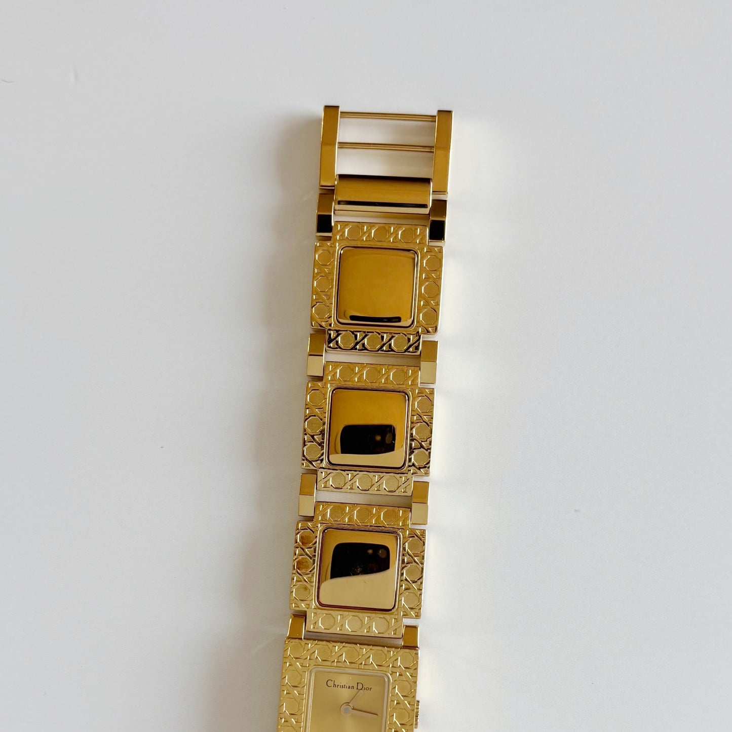 Dior 1990s La Parisienne Interchangeable Strap Gold Plated Watch