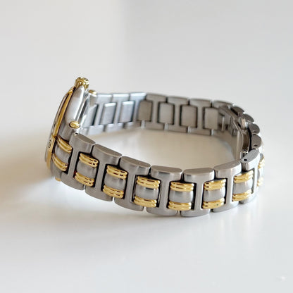 Gucci 1990s Date Round Dial Two Tone Watch