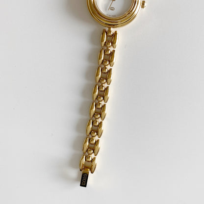 Gucci 1990s Interchangeable Bezel Gold Plated Watch with 6 bezels, case (160mm)