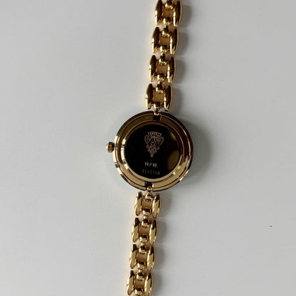 Gucci 1990s Interchangeable Bezel Gold Plated Rice Chain Watch with 6 bezels, case (165mm)