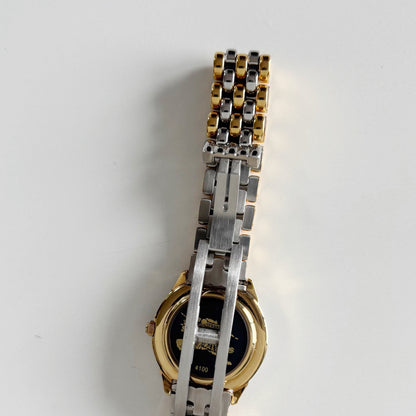 Burberry 1990s Round Dial Two Tone Watch