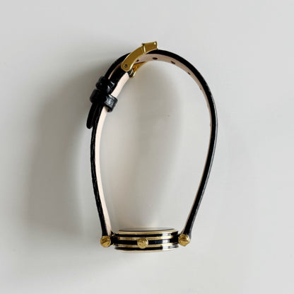 Gucci 1990s Round Dial Gold Plated Watch