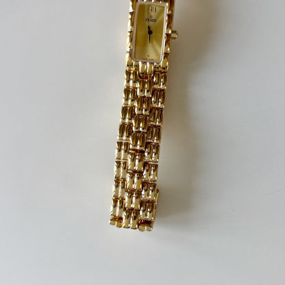 Fendi 1990s Gold Plated Watch