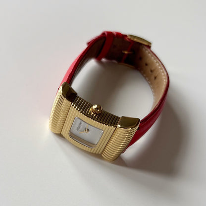 Yves Saint Laurent 1990s Ribbon Gold Plated Watch