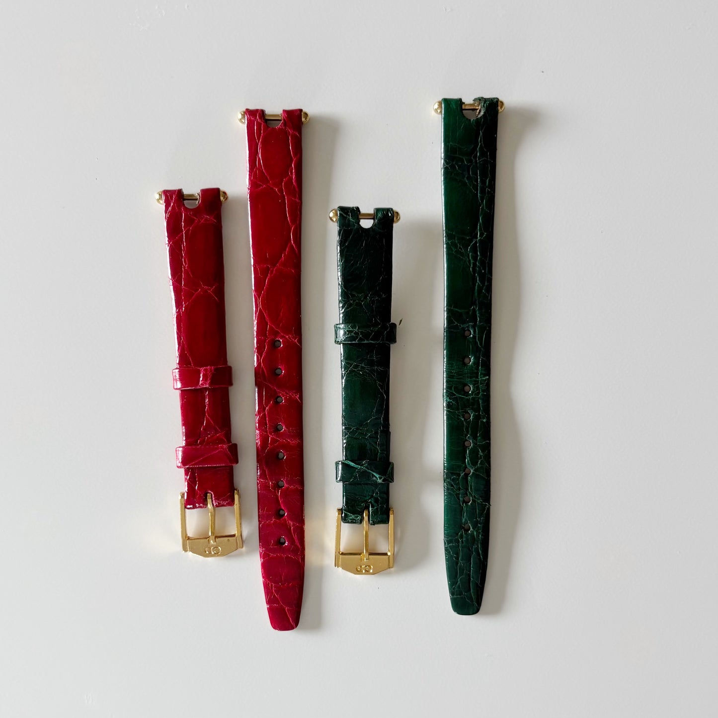 Dior 1990s Round Dial Interchangeable strap Gold Plated Watch with 3 straps, case