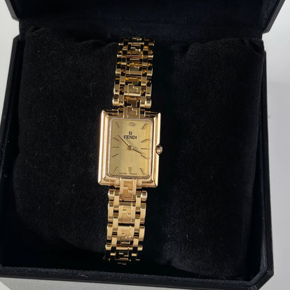 Fendi 1990s Gold Plated Watch Limited Edition (only 2,500 pieces made)