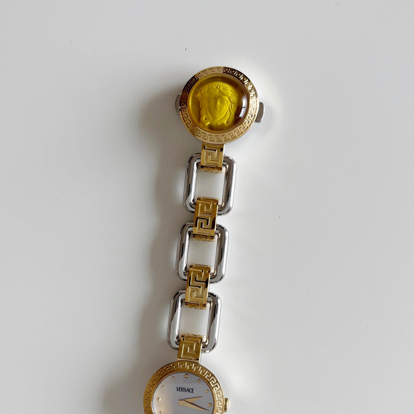 Versace Early 2000s Seashell Dial Two Tone Watch