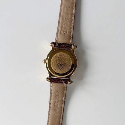 Gucci 1990s Round Dial Gold Plated Watch