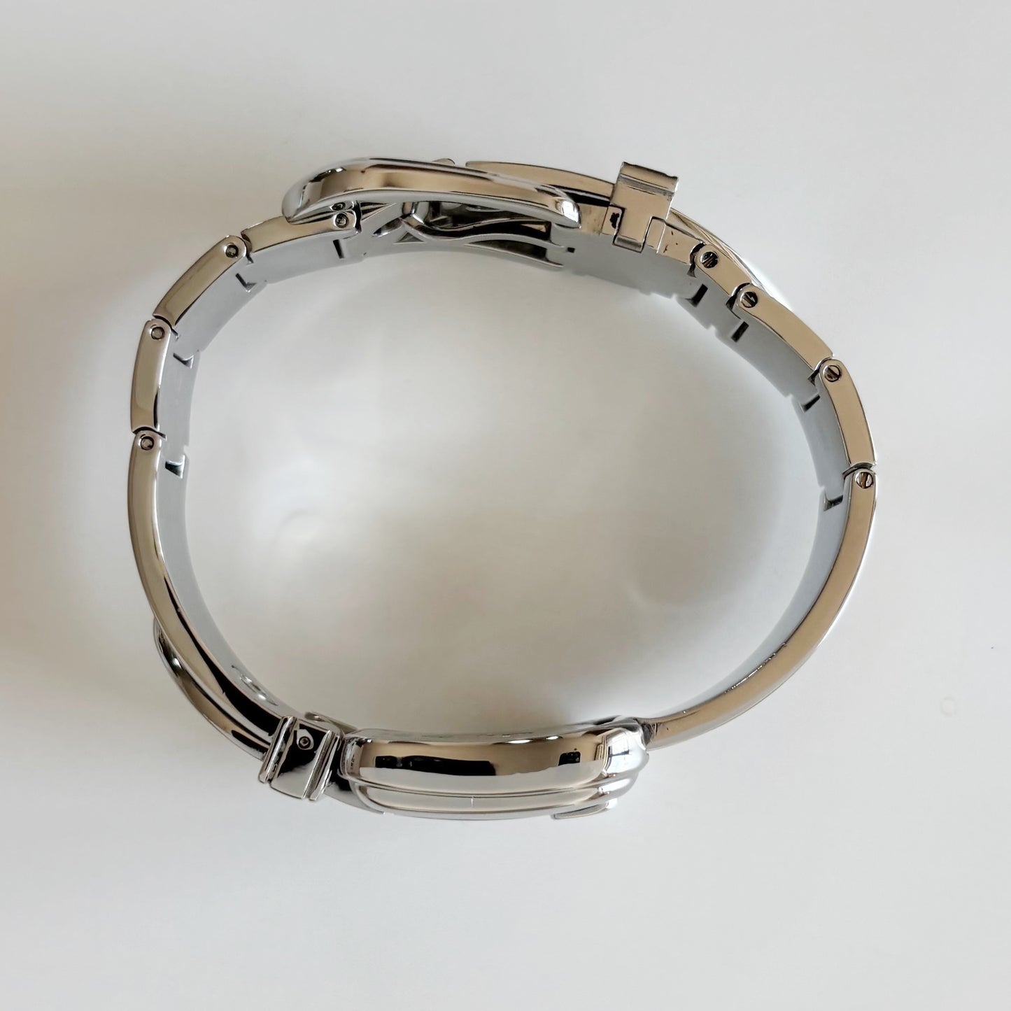 Fendi 1990s Seashell Dial Stainless steel Silver Buckle Watch