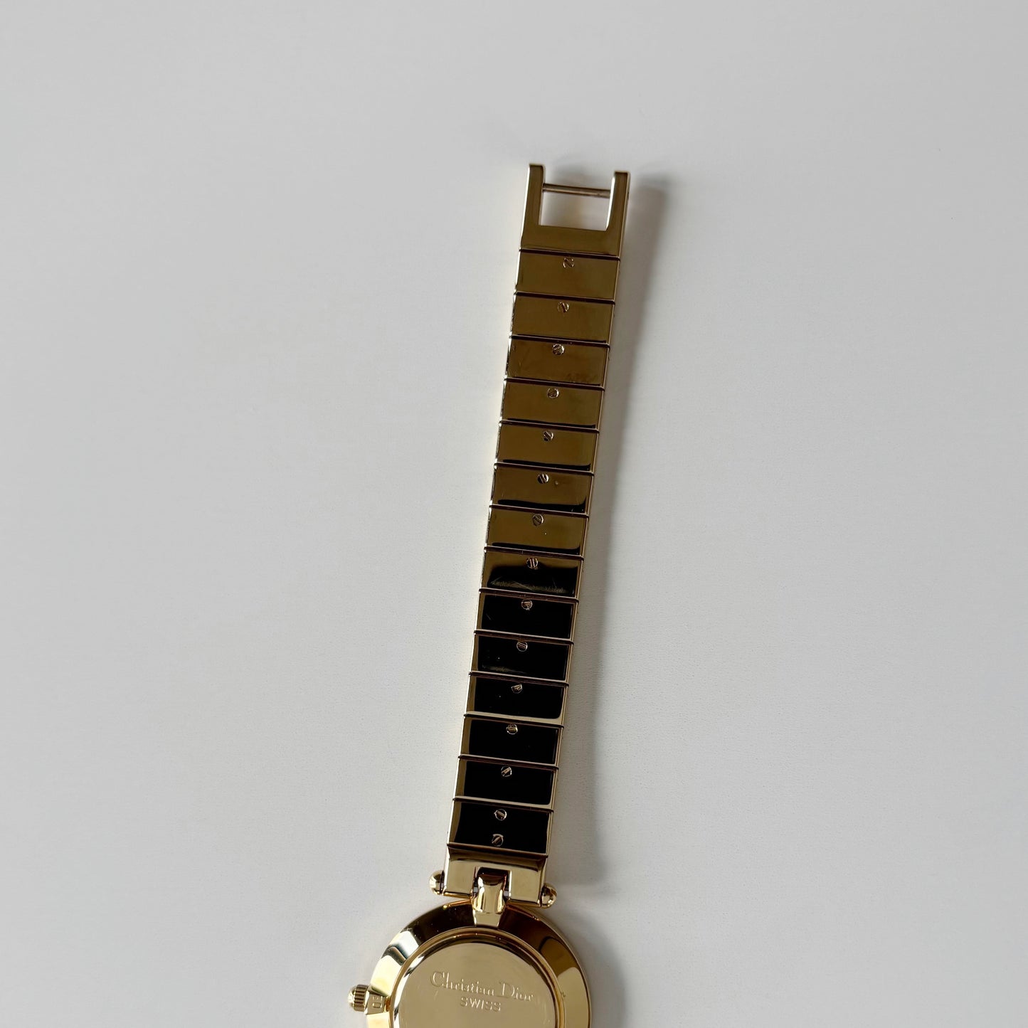 Dior 1990s Round Dial Gold Plated Watch