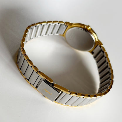 Yves Saint Laurent 1990s Round Dial Two Tone Watch