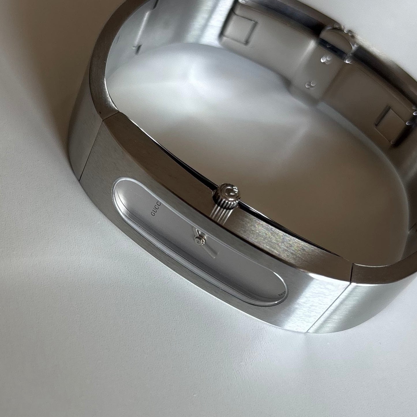 Gucci 1990s Silver Stainless steel Bangle Watch