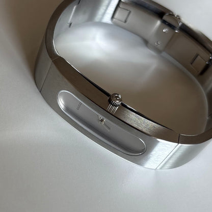 Gucci 1990s Silver Stainless steel Bangle Watch