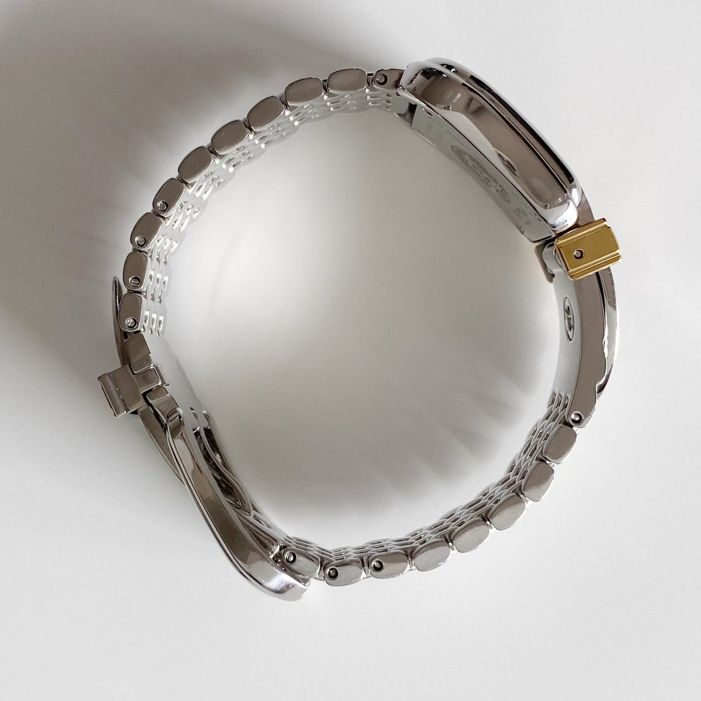 Fendi 1990s Seashell Dial Two Tone Belt Watch