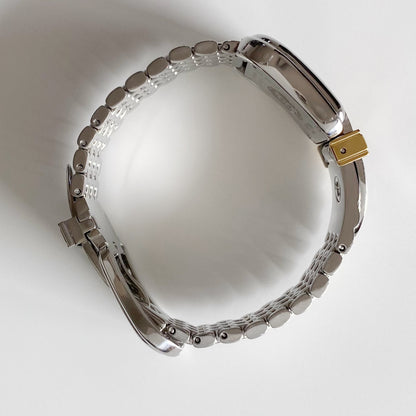 Fendi 1990s Seashell Dial Two Tone Belt Watch