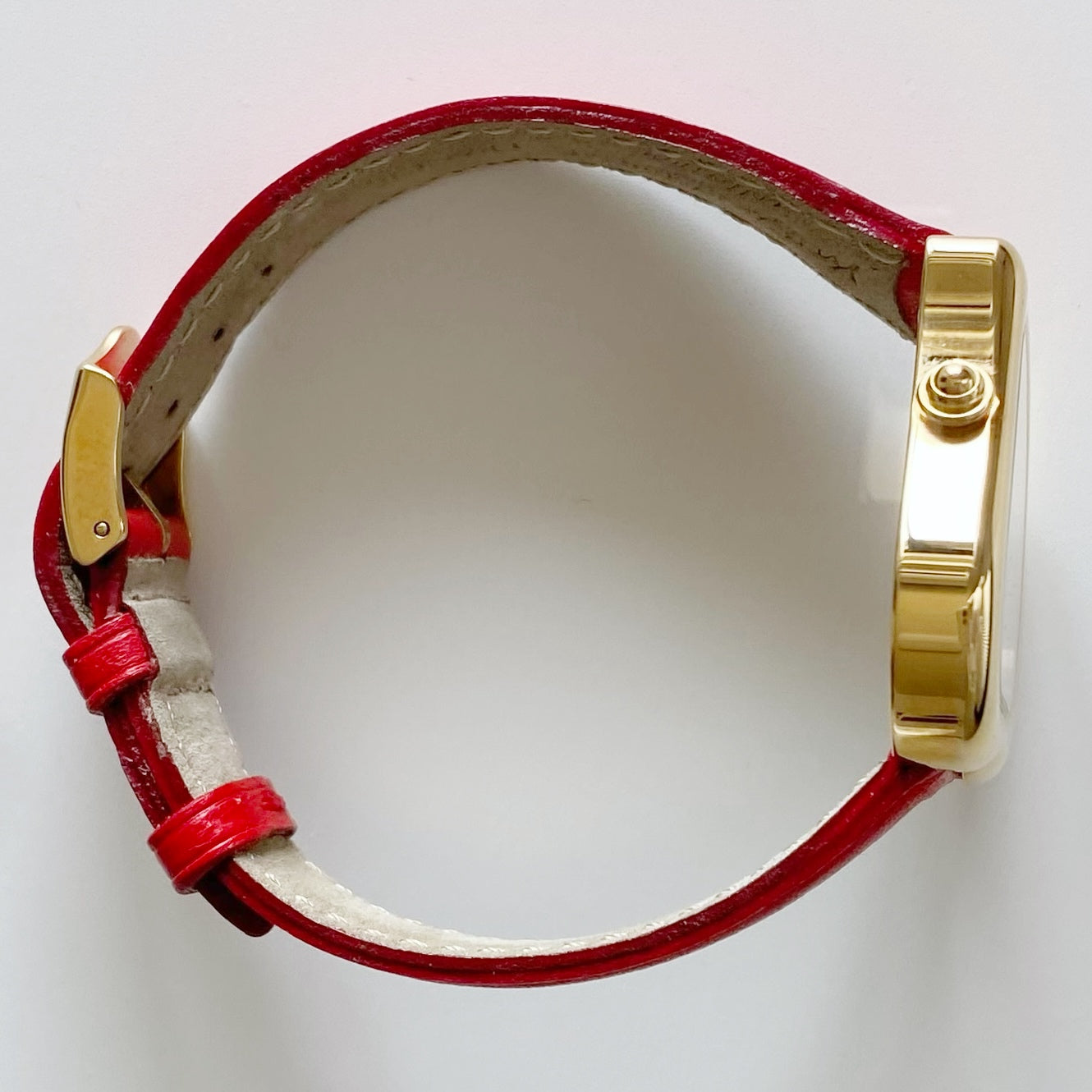Yves Saint Laurent 1990s Heart Shaped Gold Plated Watch