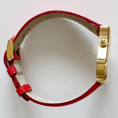 Yves Saint Laurent 1990s Heart Shaped Gold Plated Watch