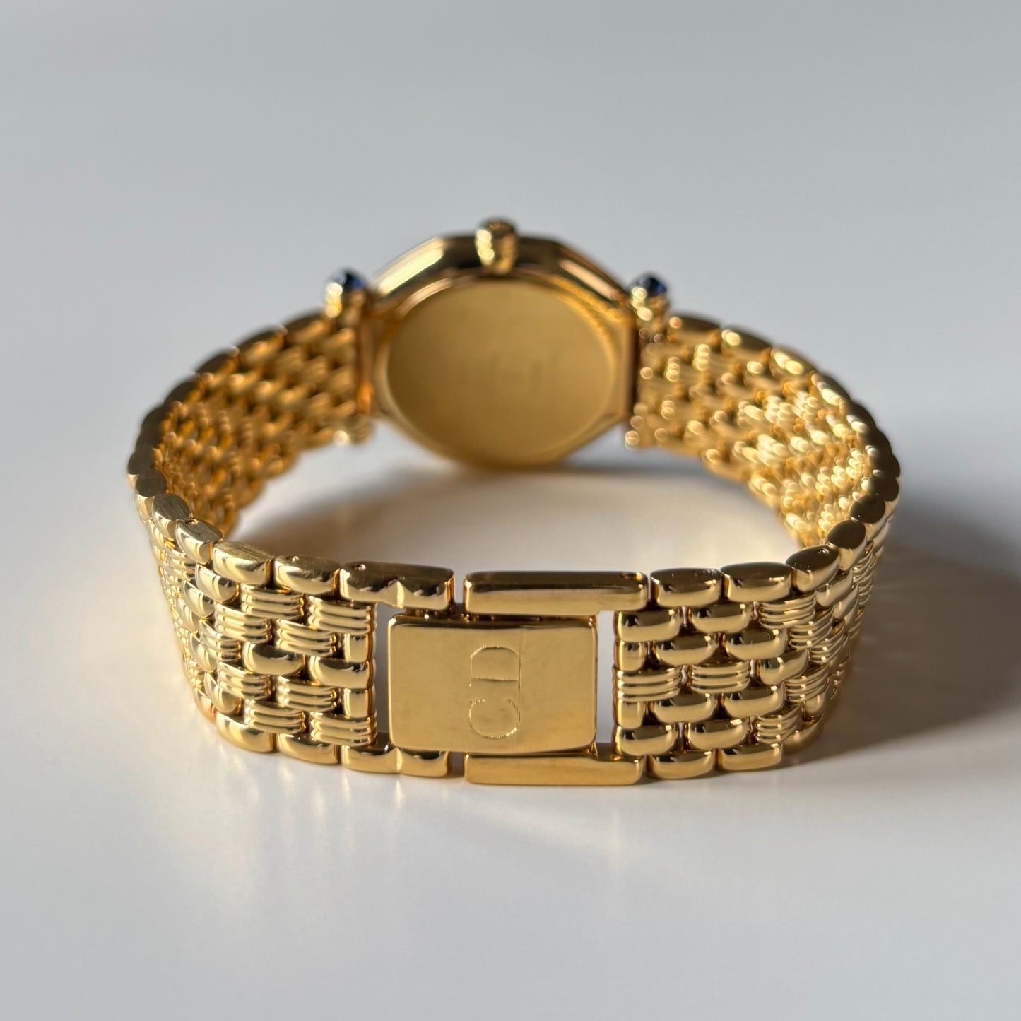 Dior 1990s CD Logo Octagon Gold Plated Watch