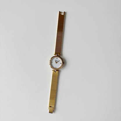 Dior 1990s Round Dial Gold Plated Watch