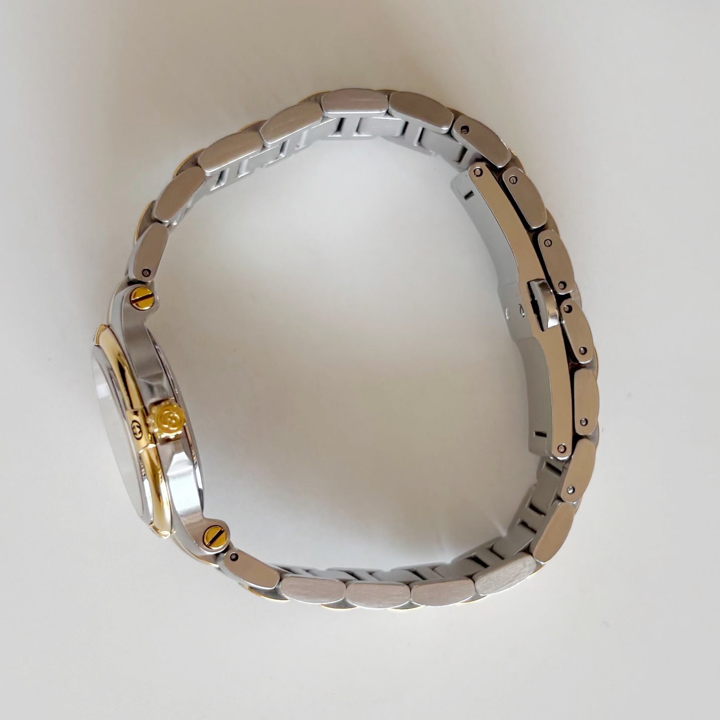 Gucci 1990s Date Round Dial Two Tone Watch