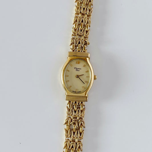 Dior 1990s Gold Plated Watch