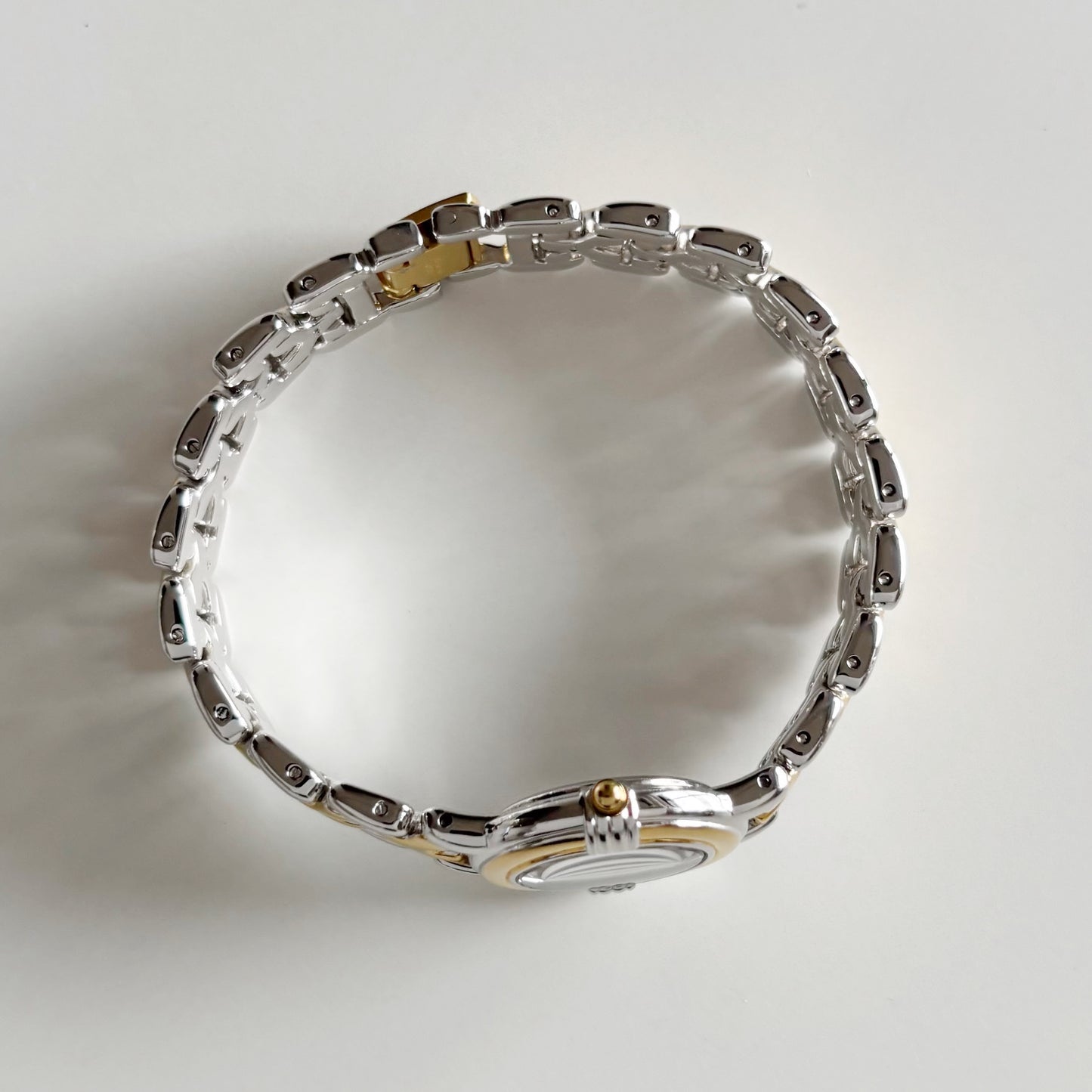 Yves Saint Laurent 1990s Round Dial Two Tone Watch