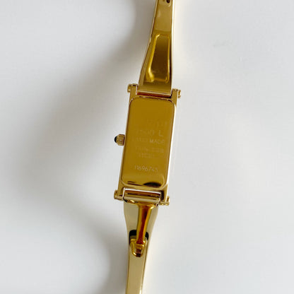 Gucci 1990s Seashell Dial Gold Plated Bangle Watch